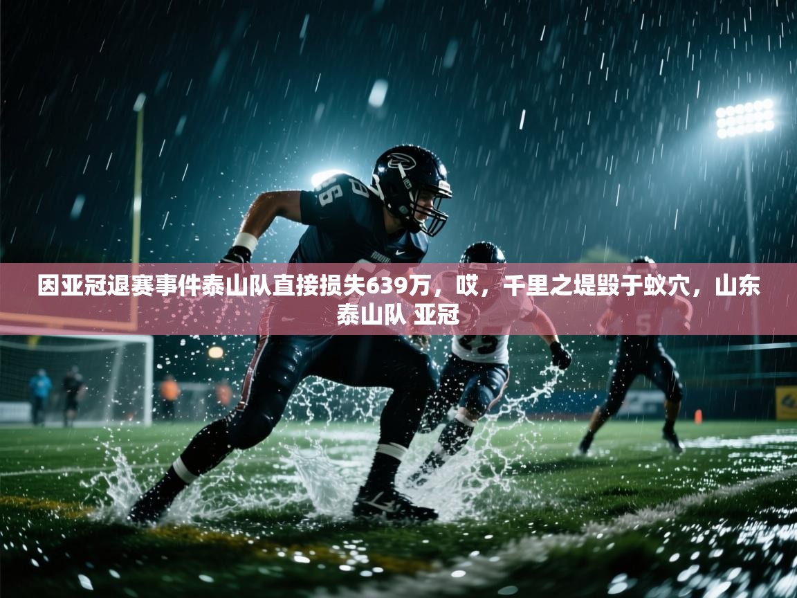 因亚冠退赛事件泰山队直接损失639万,哎,千里之堤毁于蚁穴,山东泰山队 亚冠 第2张